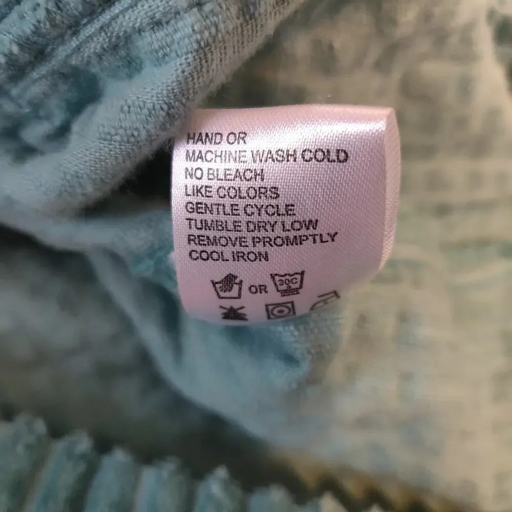 Woolrich Corduroy Jacket Women's S Aquifer Aqua Blue Wide Wale Pockets Zip Up - Picture 12 of 16